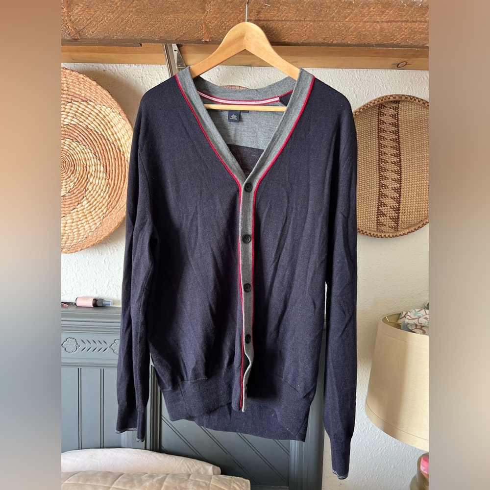 Banana Republic navy Merino Wool Cardigan sweater